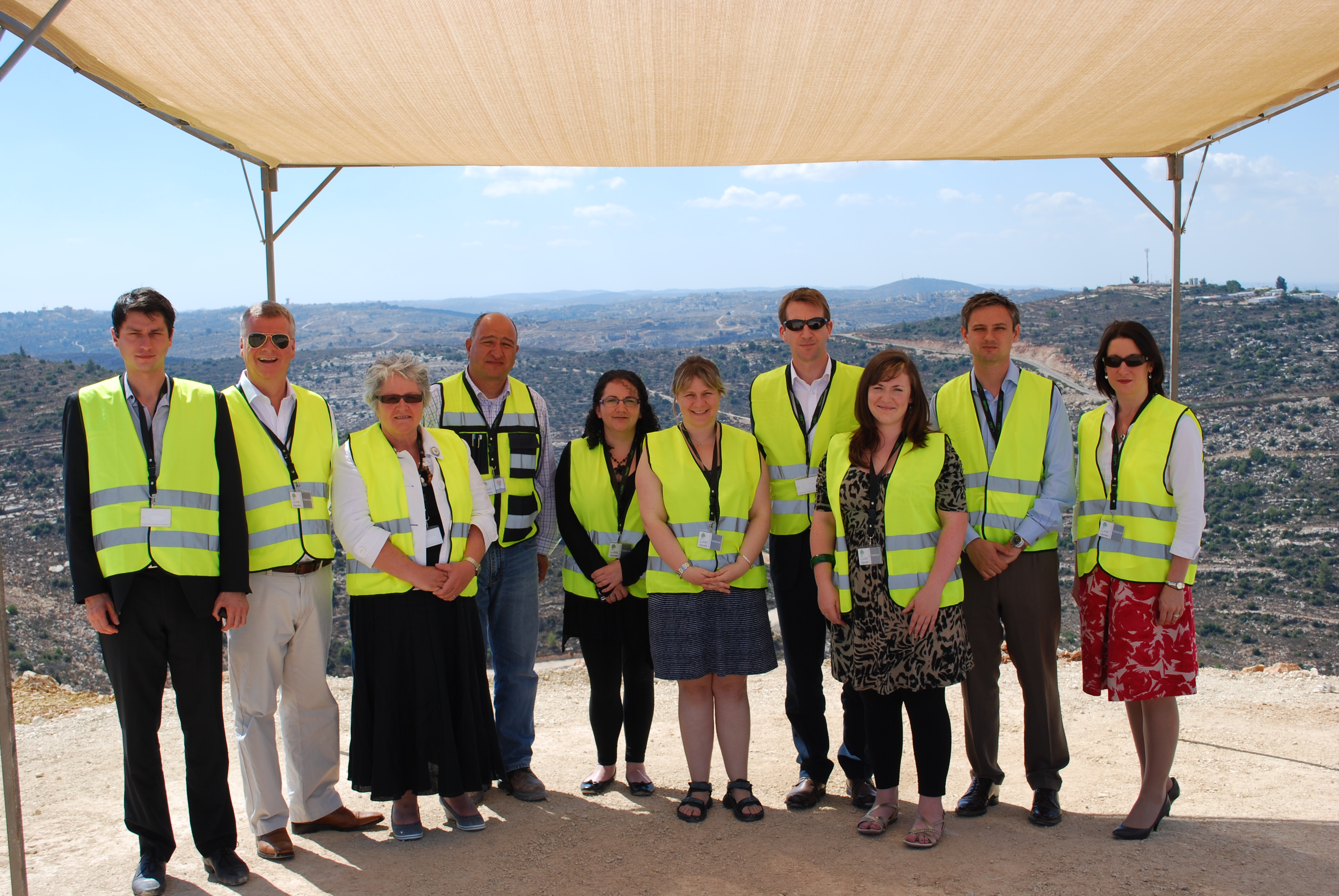 Labour MPs at the Rawabi city construction site, the largest private sector project in Palestinian history