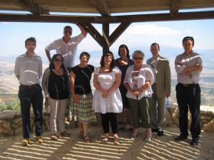 Anne McGuire and others on Israeli's border with Lebanon