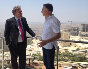 Ed Balls and Bashar Masri at Rawabi